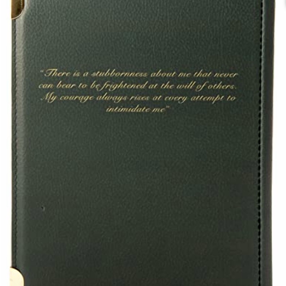 Green and Gold Book Clutch with Strap - Picture 4 of 8